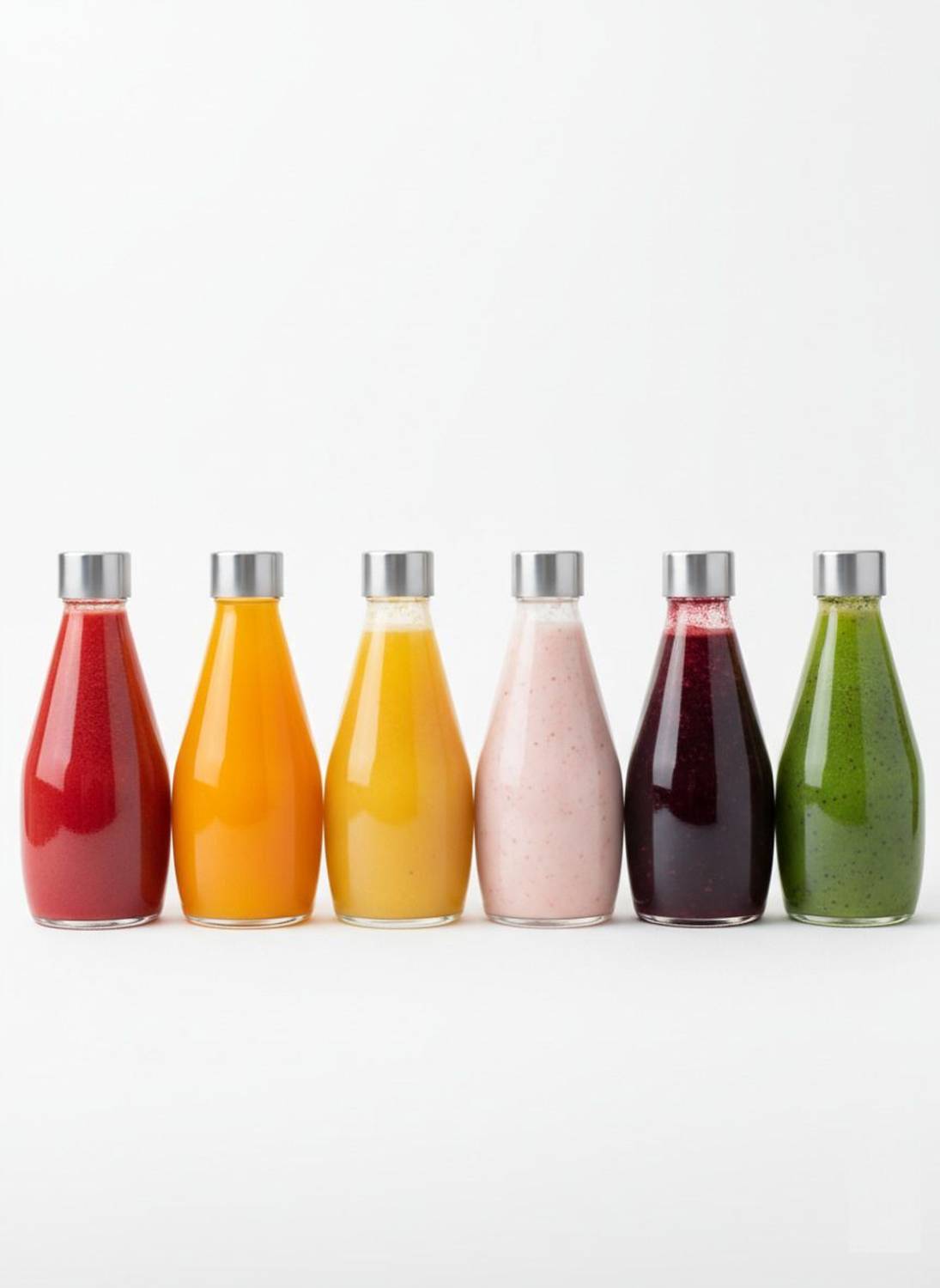 AAnami Glass Water Bottles, Fridge Bottle with Stainless Steel Cap 250 ml Glass Bottle