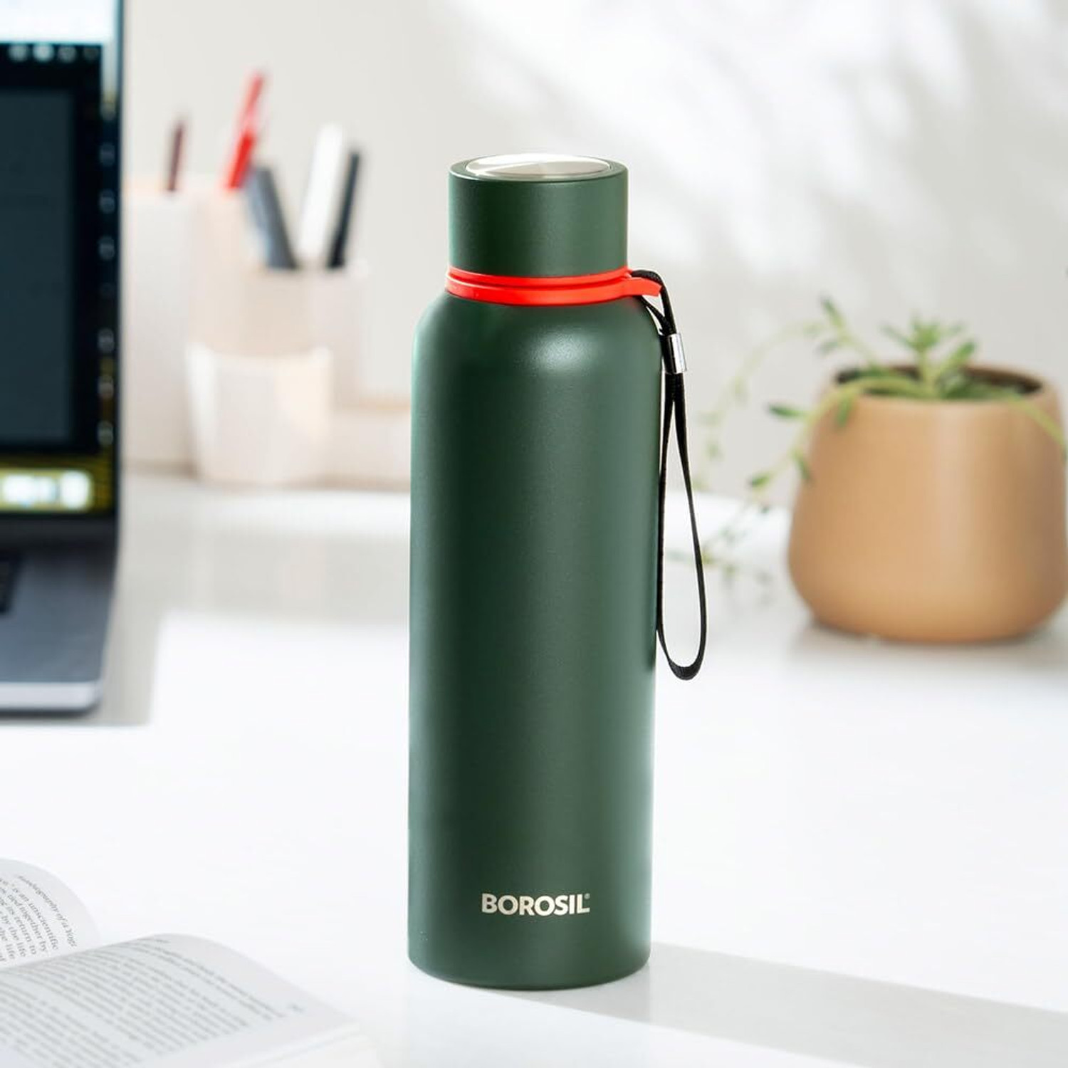 Image of BOROSIL 500ml Trek 20 Hrs Hot & 24 Hrs Cold Vaccum Insulated Flask Steel Bottle 500 ml Stainless Steel Flask
