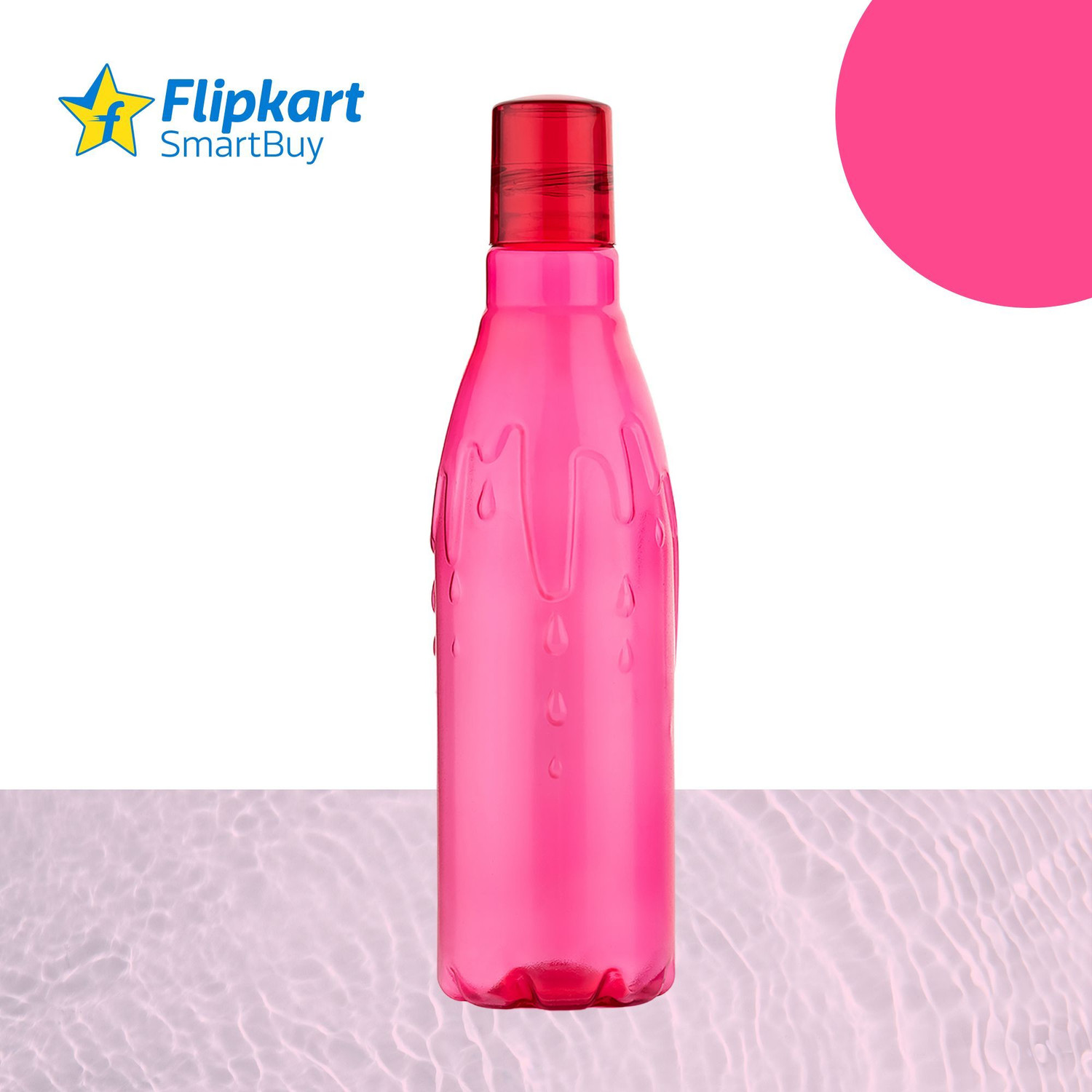 Image of Flipkart SmartBuy Premium Quality Water Drop Design Shape water bottle set of fridge 1100 ml Plastic Bottle