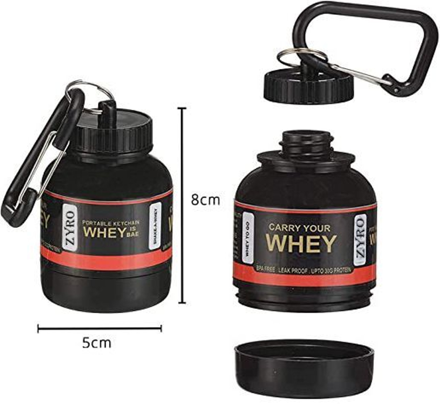 Image of ZYRO Protein Funnel & Work Hard Gym Shaker Bottle with Stainless Steel Spring Ball 700 ml Plastic Shaker