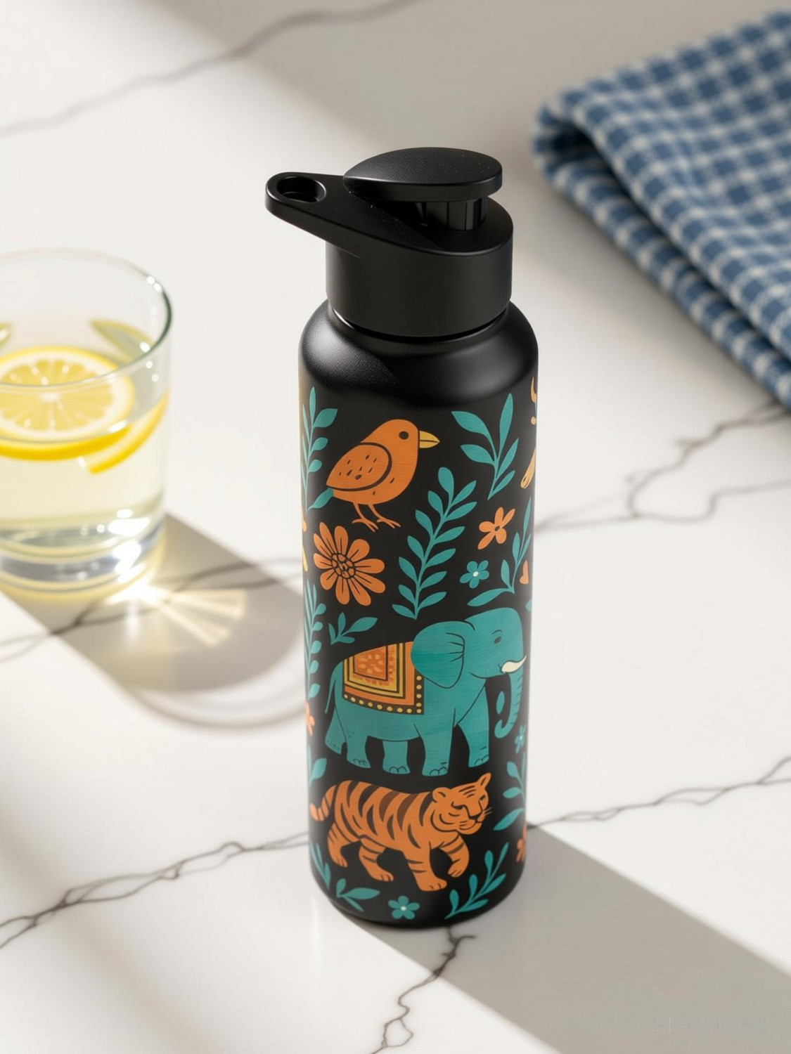 Image of SLOVIC Water Bottle | BPA Free & leak-Proof Steel Water Bottle 1000 ml Stainless Steel Bottle