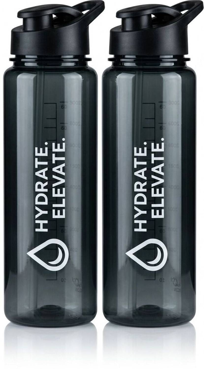 DecorDine 1L Motivational Water Bottle with Time Marker Sipper BPA Free Pack of 2 1000 ml Plastic Bottle price history chart and lowest price