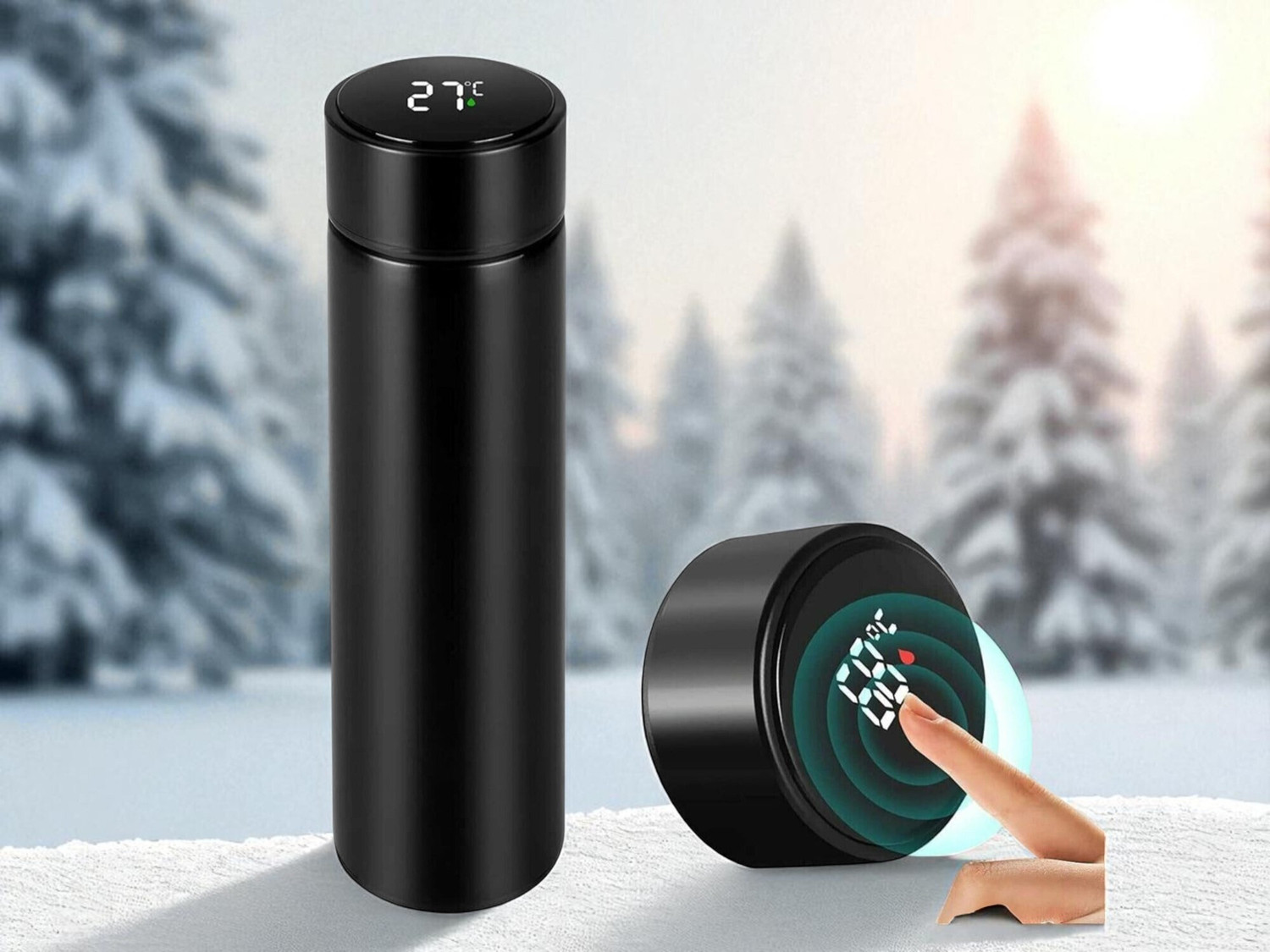 Image of Dayal DE032 Black 500 ml Steel Flask