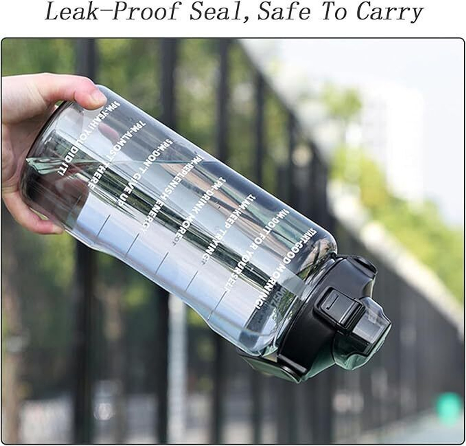 Image of HARMI ENTERPRISE Motivational 2-Liter Water Bottle with Leak-Proof Flip-Top & Time Marker 2000 ml Plastic Bottle