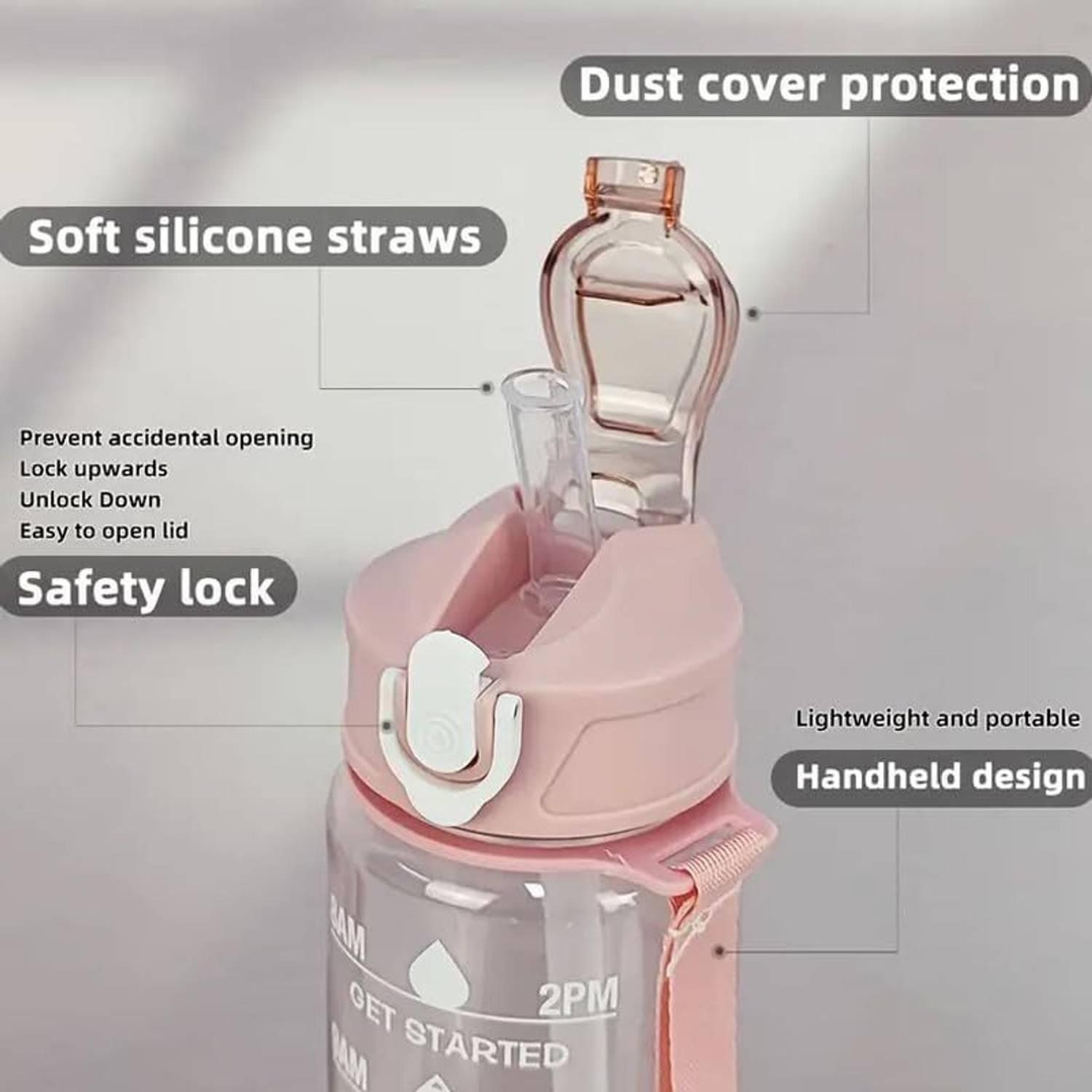 Quitris 1 Litre Motivational Water Bottle - Image 4