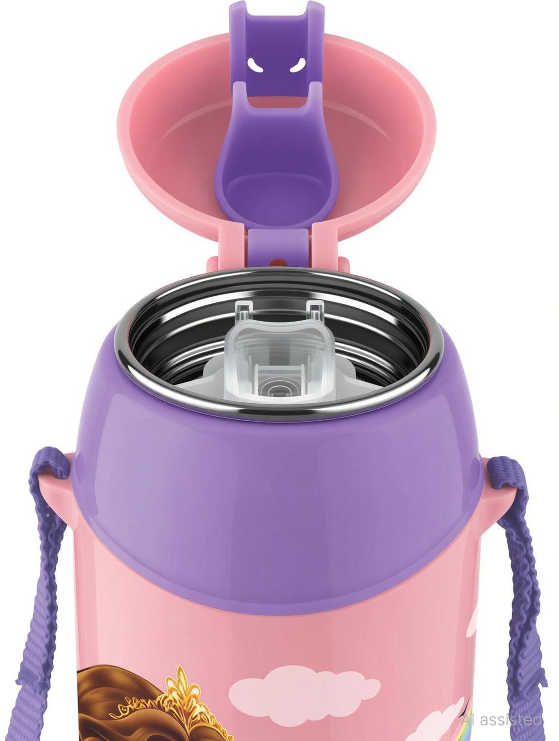 Image of Good Day Vigo 400 Stainless Steel Insulated Water Bottle For Kids | 410 ml Plastic Bottle