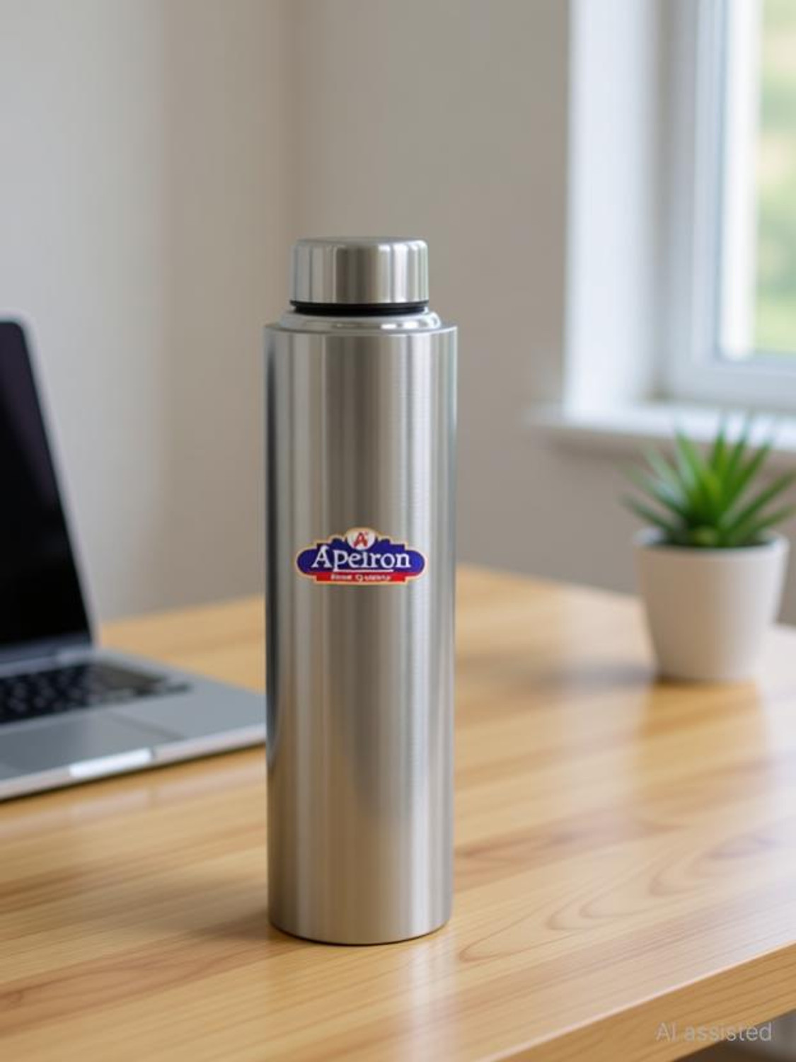 Image of Apeiron Stainless Steel Matt Fridge Water Bottle 1000 ml Steel Bottle