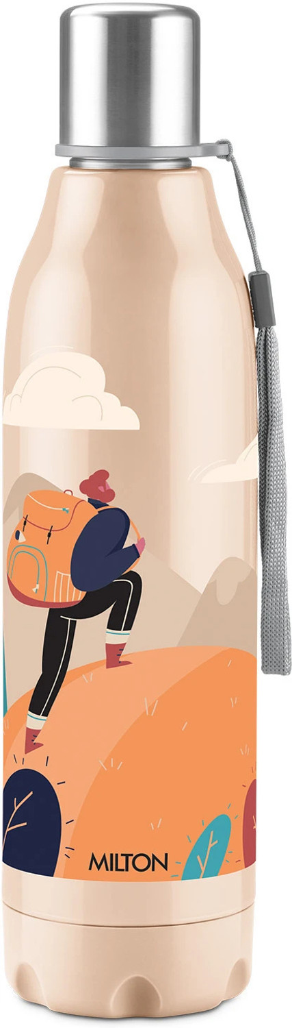 Image of MILTON Steel Linear 900 Thermoware PU Insulated 680 ml Hot & Cold Water Bottle 680 ml Plastic Bottle