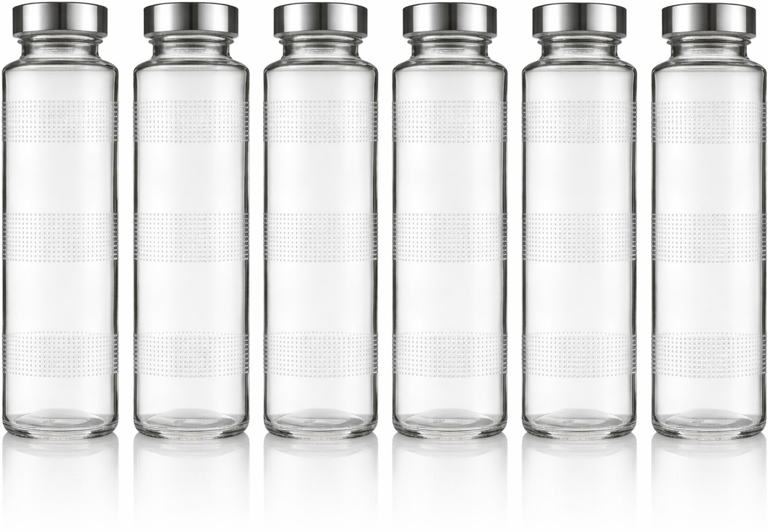 Image of shraj Transparent Water and Juice Glass Bottle with Leak-Proof, with Air Tight Lid 750 ml Glass Bottle