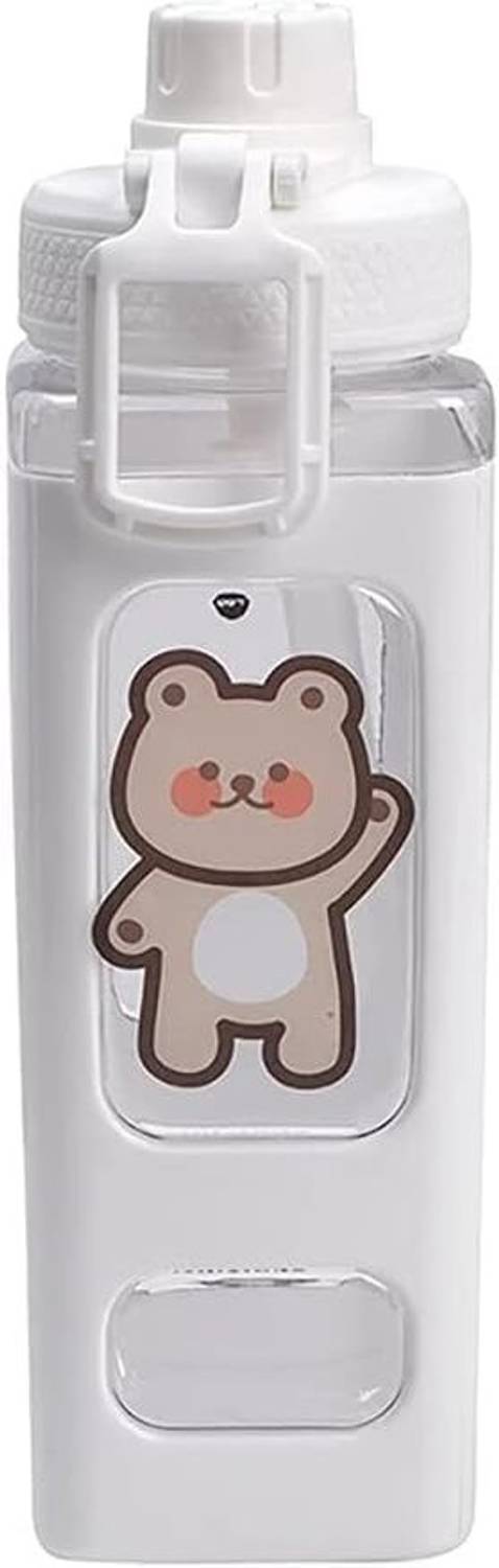 Anadaya Enterprise Kawaii Water Bottle with Straw & Sticker No Large Cute Water Bottles 700 ml Plastic Shaker