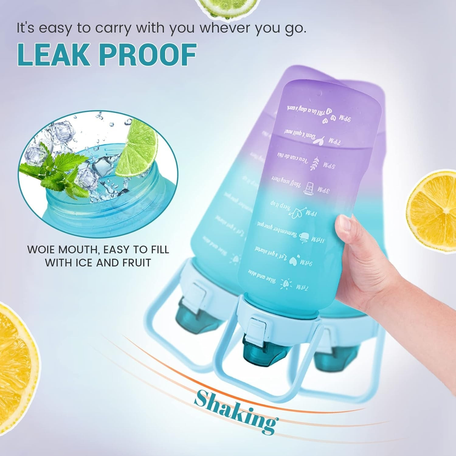 Image of HSR Leakproof Water Bottle For Gym, Office, Sports, hiking, cycling Water Bottle 2000 ml Plastic Bottle