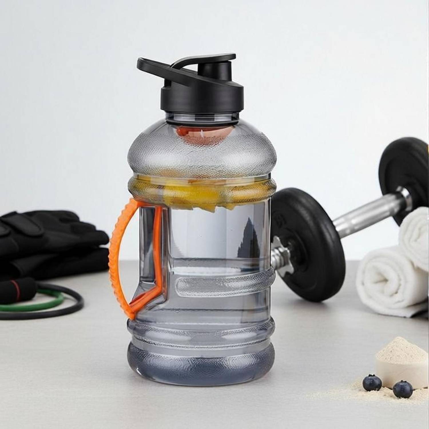 BeastBull 1.5 Liter Gallon Bottle BPA-Free Gym Water Bottle/Shaker Mixer Ball 1500 ml Plastic Sipper