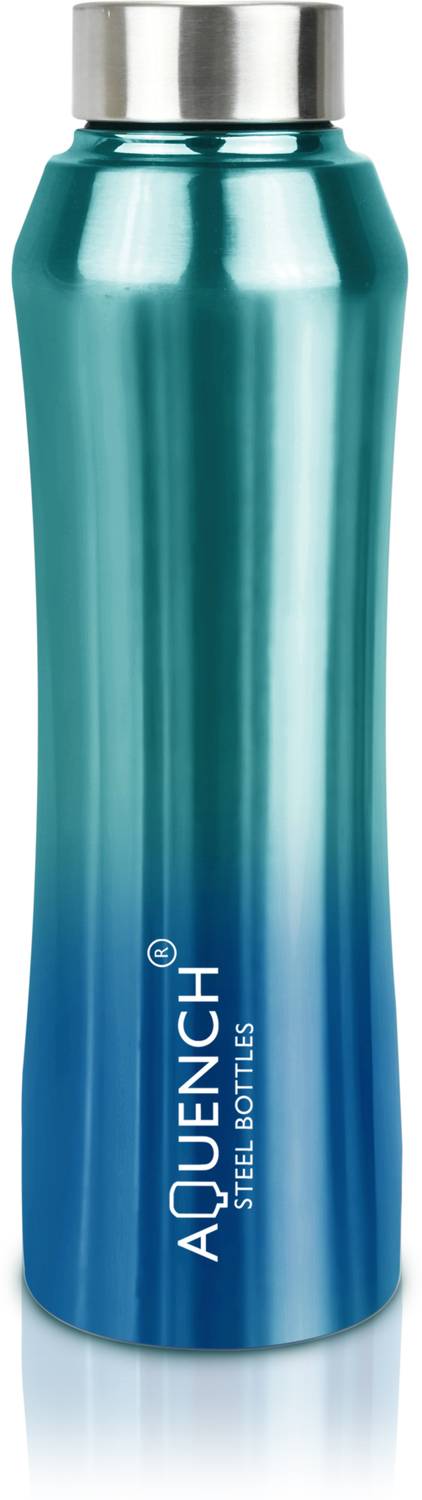 AQUENCH Rush 1L Stainless Steel Metallic Turquoise Coloured Water Bottles 1000 ml Steel Bottle