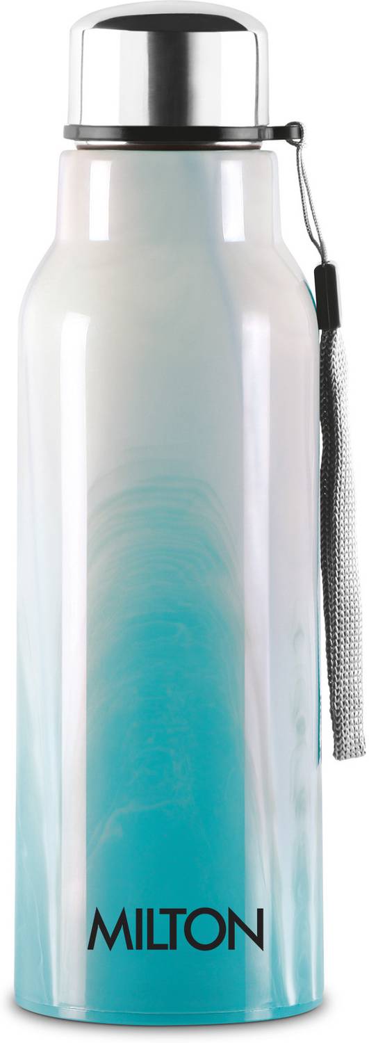 MILTON Steel Marble 600 Insulated Inner Stainless Steel Bottle, 520 ml, Aqua Green 520 ml Steel, Plastic Bottle
