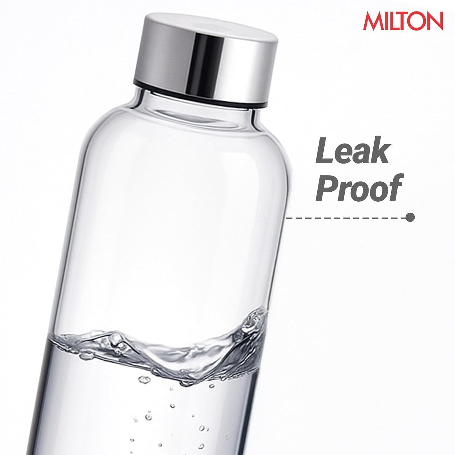 Image of MILTON Costa 1000 Pet(Plastic) water bottle 1 ltr each with Stainless Steel Lid 1000 ml PET Bottle