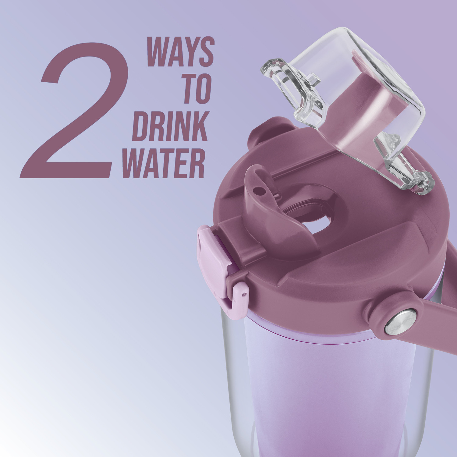 Image of MILTON Impulse 1000 2-in-1 Sip or Gulp Lid Plastic Tumbler 1 L Water Bottle, Purple 1000 ml Plastic Bottle