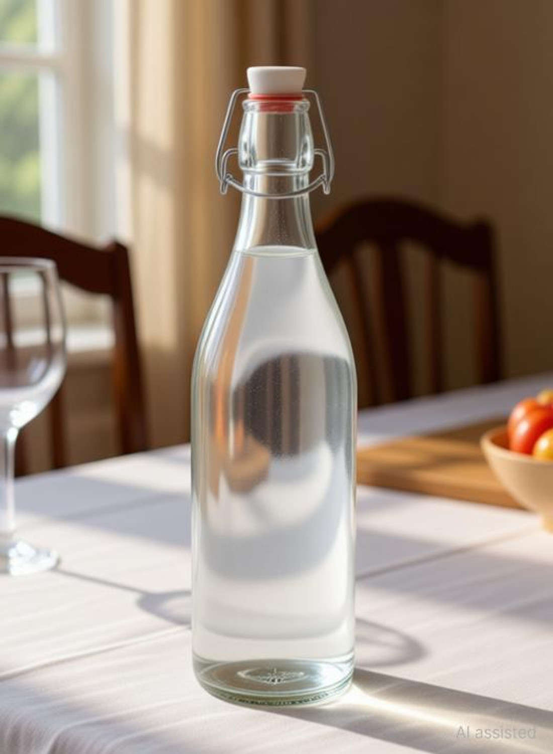 Image of RK ONLINE SALES RK ONLINE Glass Water Juice 1000ml Bottle (Pack of 6,Clear White Glass) 1000 ml Glass Bottle