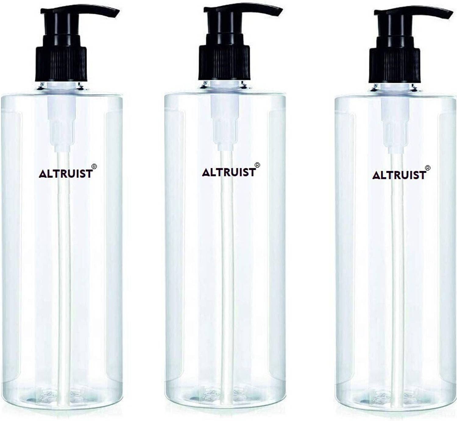 Altruist Pump Dispenser Empty Bottle 500 ML Pack 0f 3 - Black 500 ml PET Spray Bottle