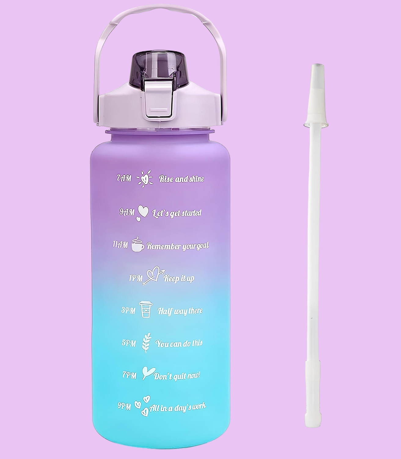 Image of Virtuous 2 Liter Water Bottles BPA Free Tritan Material, Leakproof Water Bottle 2000 ml Silicone Bottle