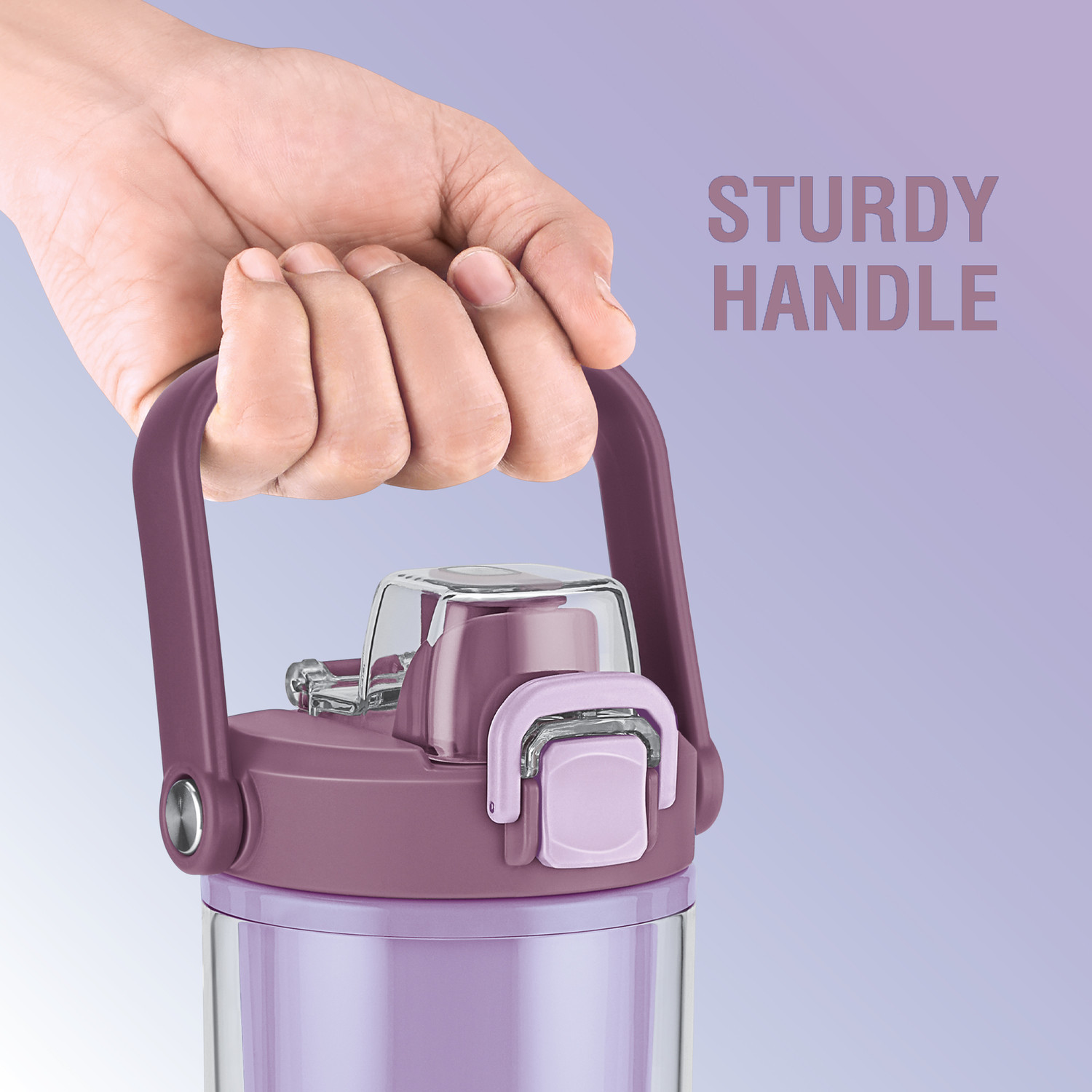 Image of MILTON Impulse 1000 2-in-1 Sip or Gulp Lid Plastic Tumbler 1 L Water Bottle, Purple 1000 ml Plastic Bottle