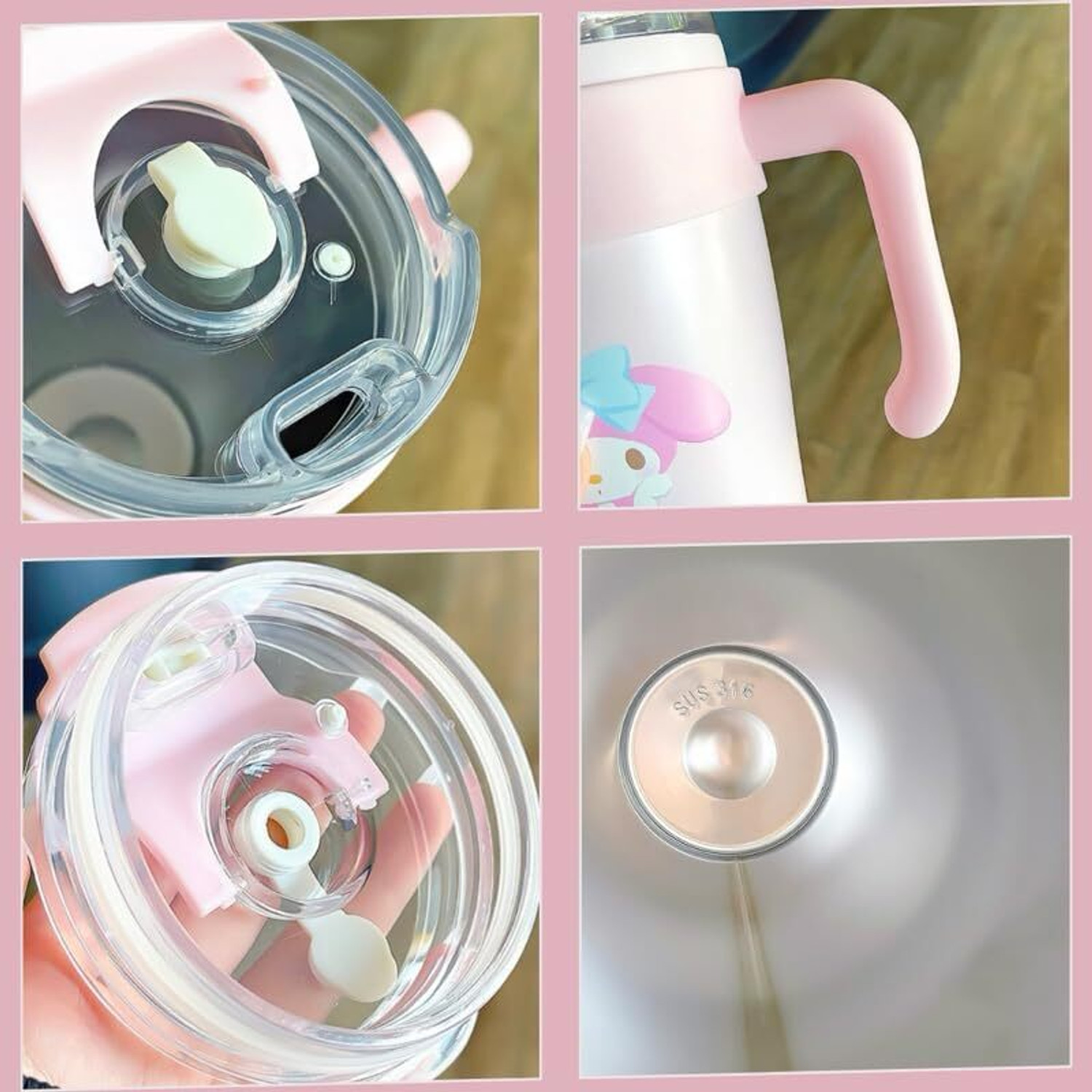 Image of VDNSI Stainless Steel Double Wall Thermos Tumbler Vacuum Insulated Coffee Cup with Lid 860 ml Steel Flask