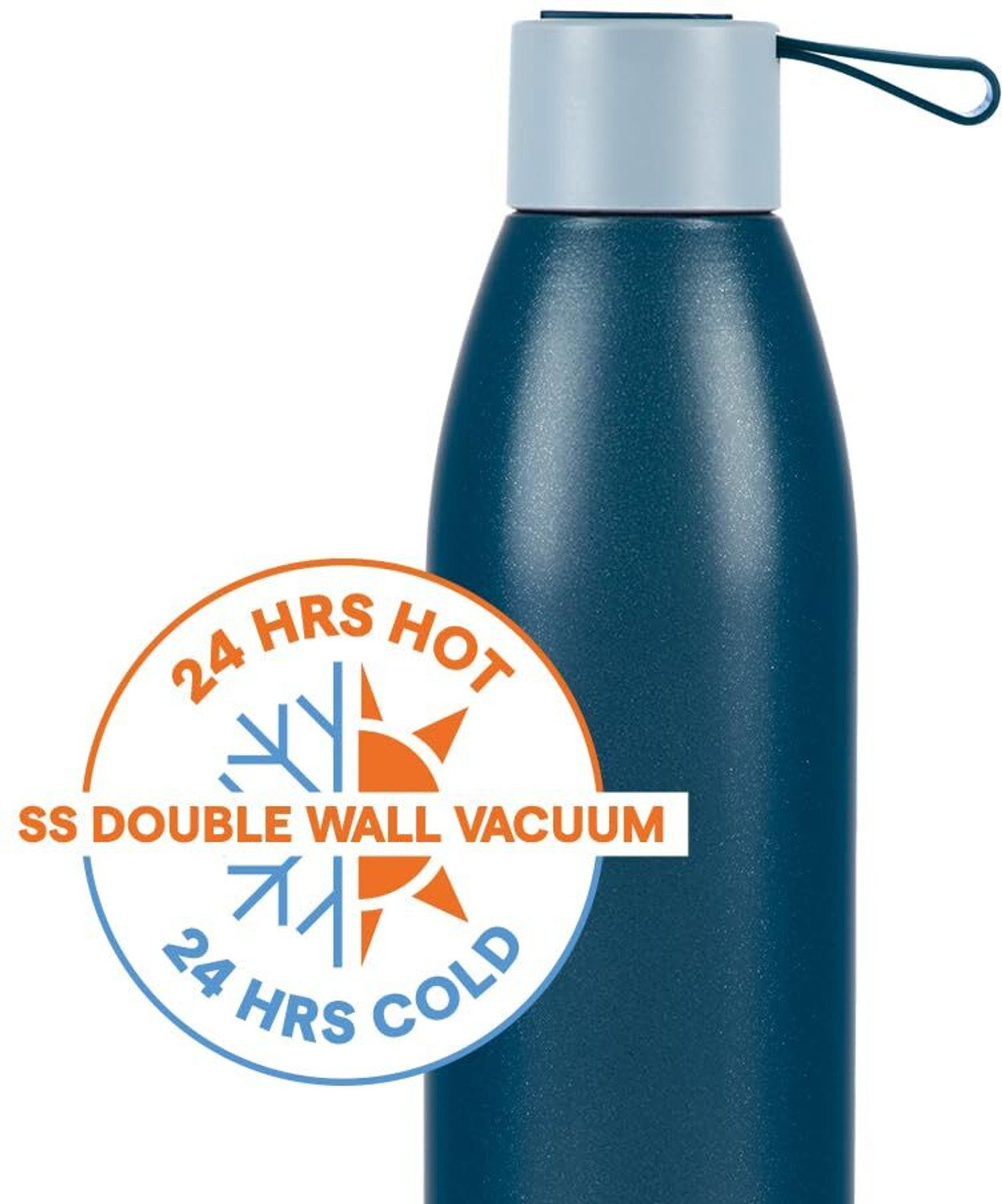 Image of BOROSIL 900ml Duomate Steel Bottle, 24 Hrs Hot & Cold Double Wall Vacuum Insulated Flask 900 ml Stainless Steel Flask