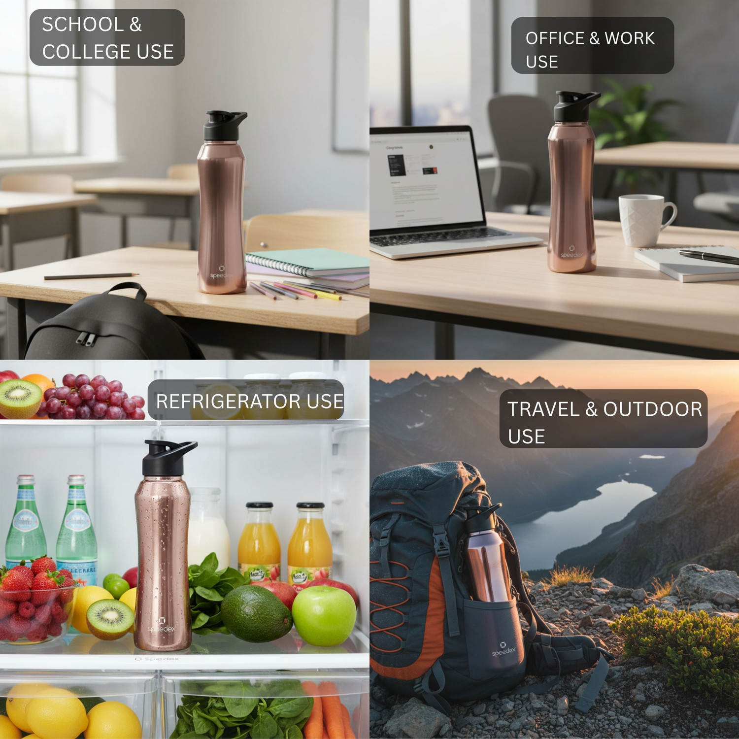 Image of SPEEDEX Water Bottle for Men, Women, Kids, Adults, School 1000 ml Stainless Steel Bottle
