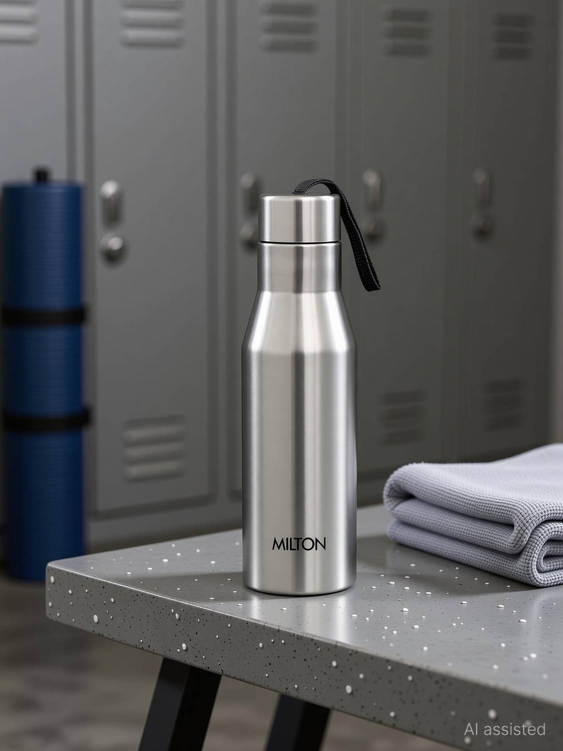 MILTON Super 1000 Single Wall Stainless Steel Bottle, Set of 4, 1000 ml Each, Silver 1000 ml Stainless Steel Bottle