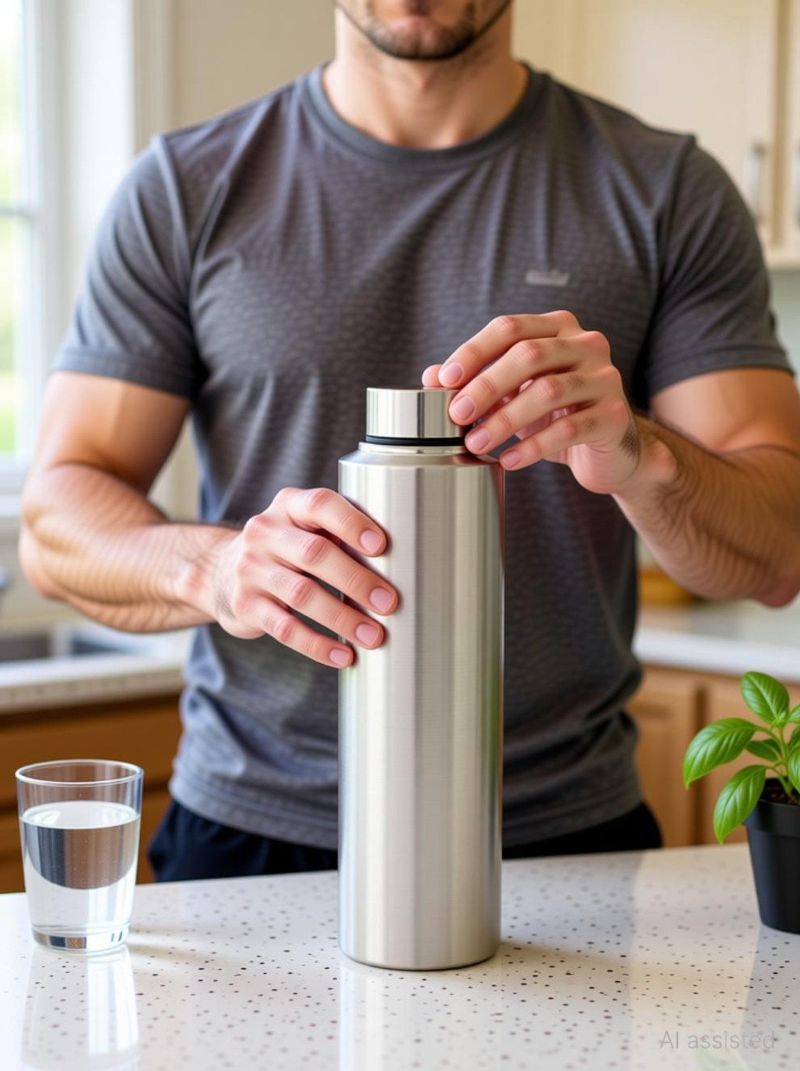 Image of BluNeo Stainless Steel Combo 6 Water Bottle for college /Fridge /Sports /Gym /Office- 1000 ml Steel Bottle