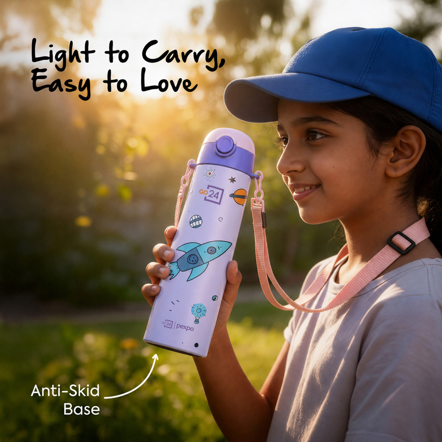 Image of Go24 Sporty ISI Certified UV Printed Kids Water Sipper - For School, Home, Picnic 700 ml Water Bottle