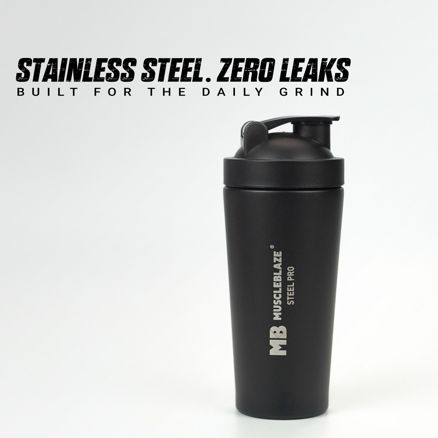 Image of MUSCLEBLAZE Stainless Steel Gym Shaker 700 ml Stainless Steel Shaker