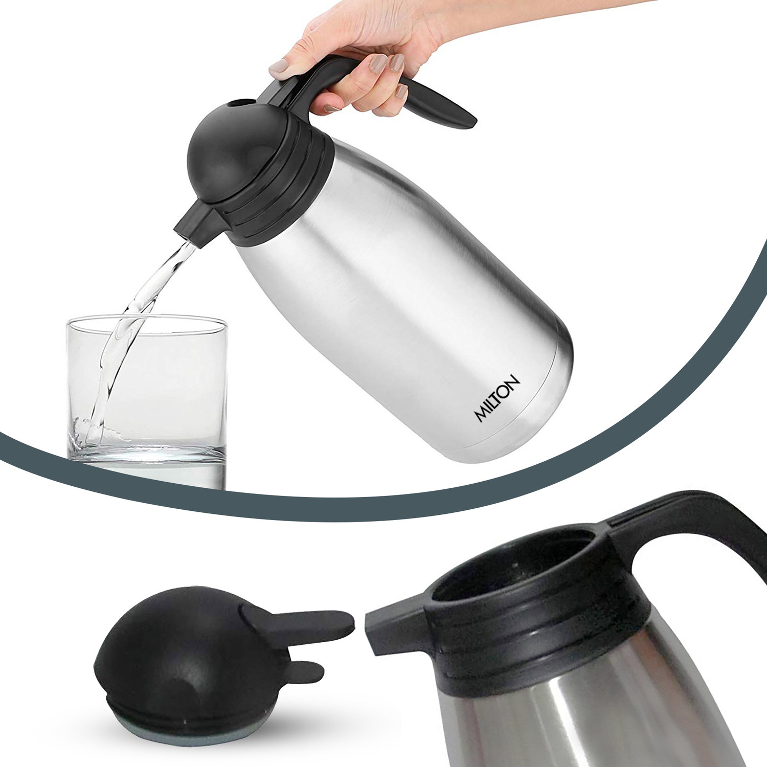 Image of MILTON thermosteel carafe 2000 2000 ml Steel Flask