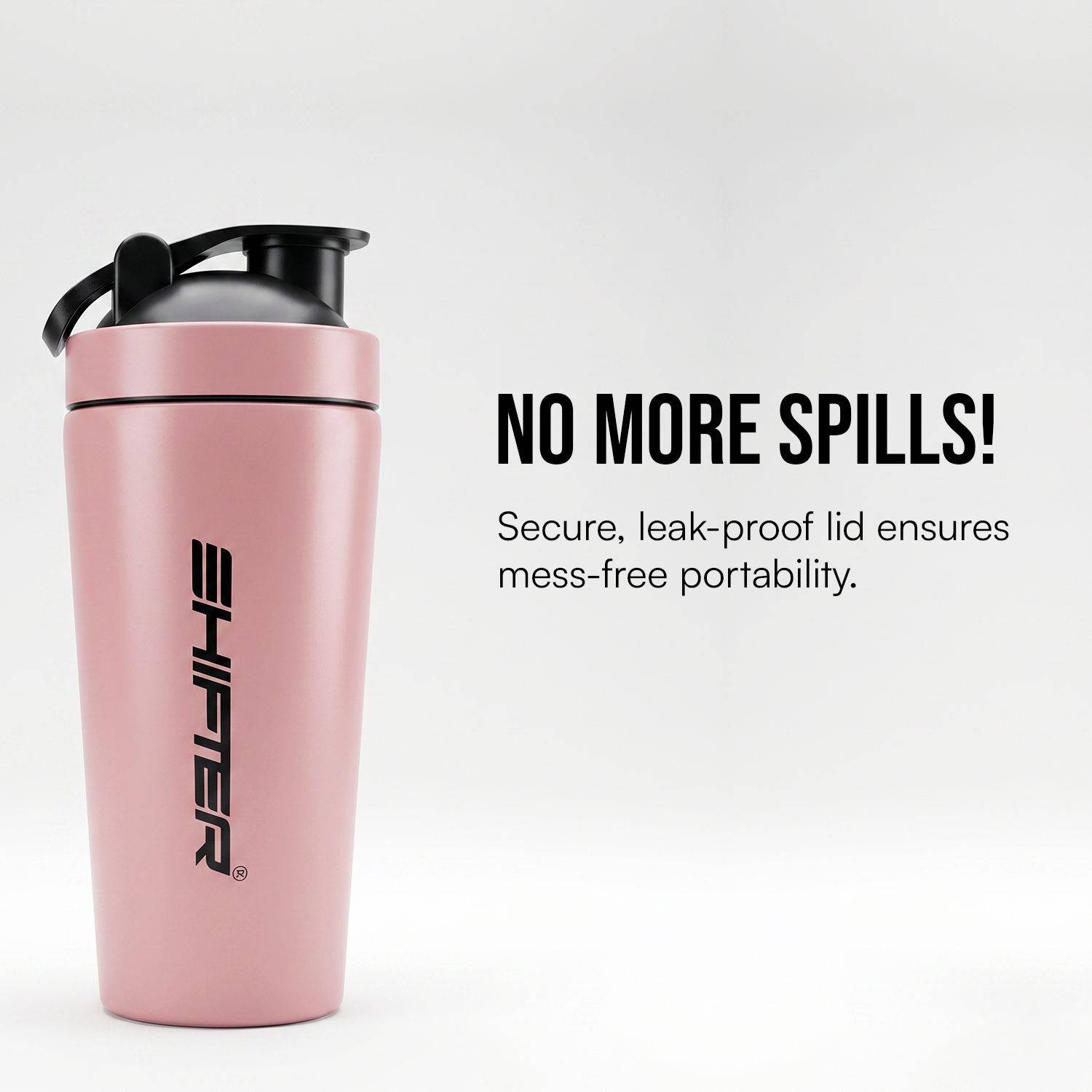 SHIFTER Gym Shaker 750 ml Steel - Image 3