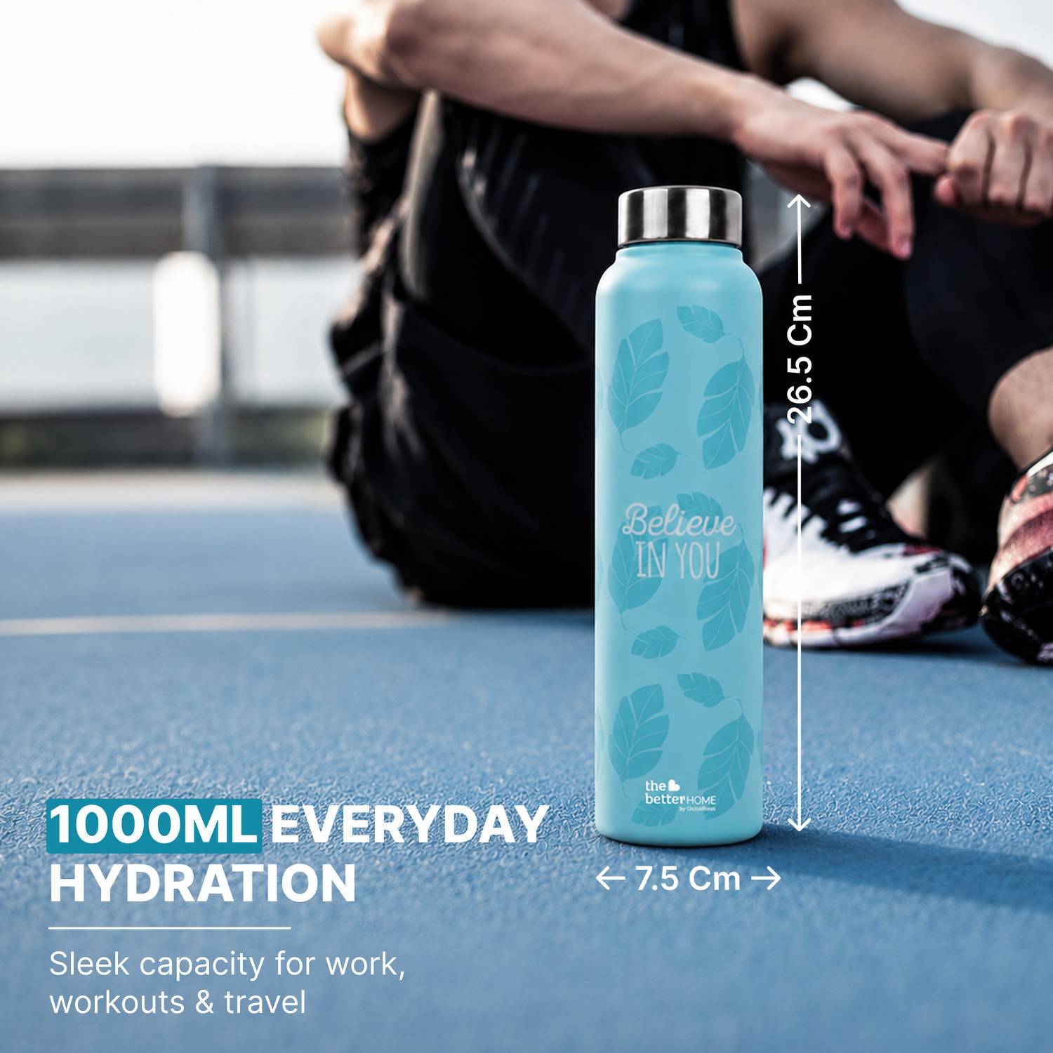 The Better Home Simplex 1000 ml Stainless Steel Bottle - Image 4