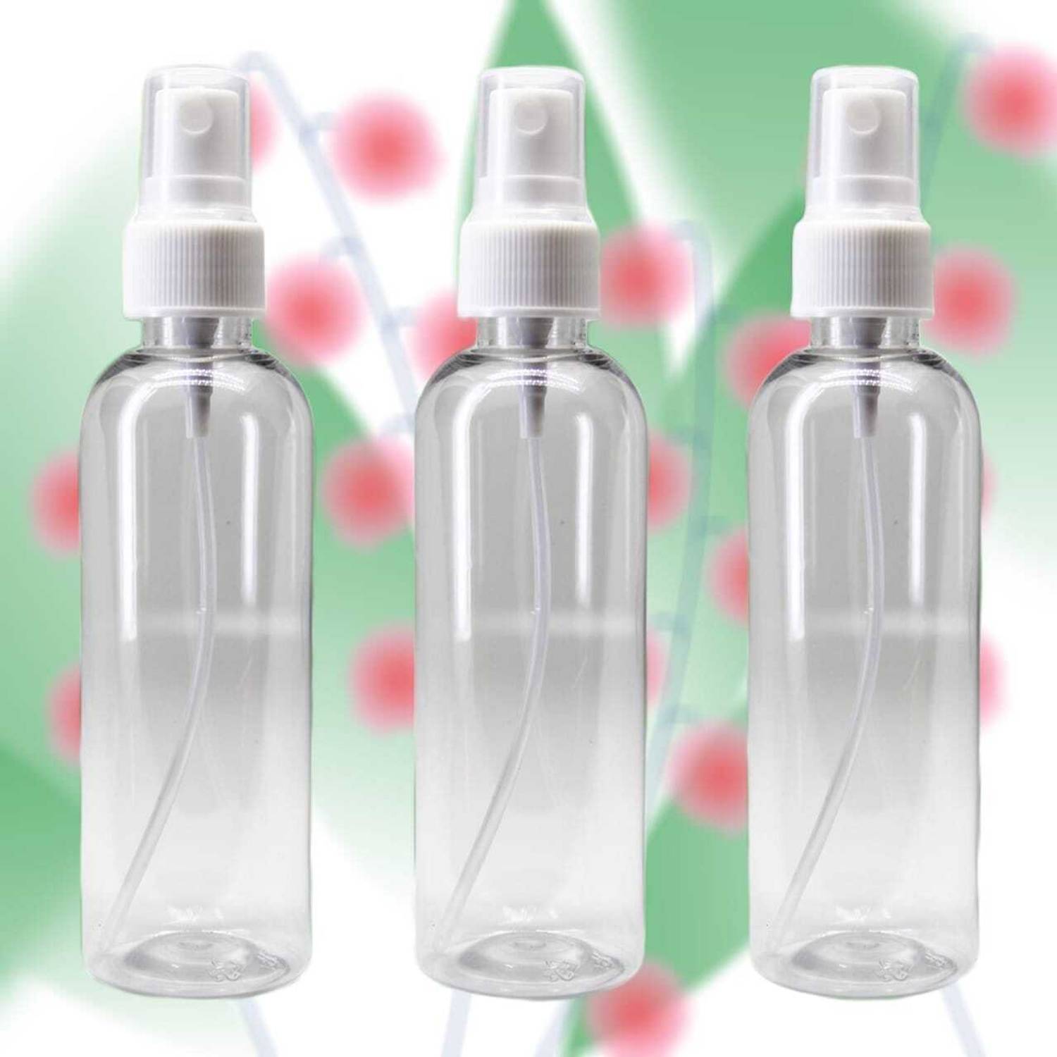 Transparent Empty Reusable FineMist SprayBottle with DustCap 070 100 ml Glass Spray Bottle - Image 1