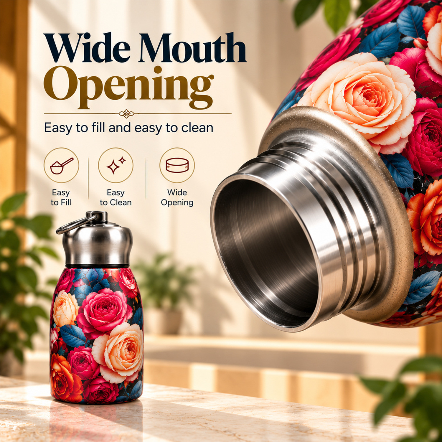 Image of KYRO Mini Thermal Bottle 300 ml Stainless Steel Flask (Pack of 1, Multicolor)