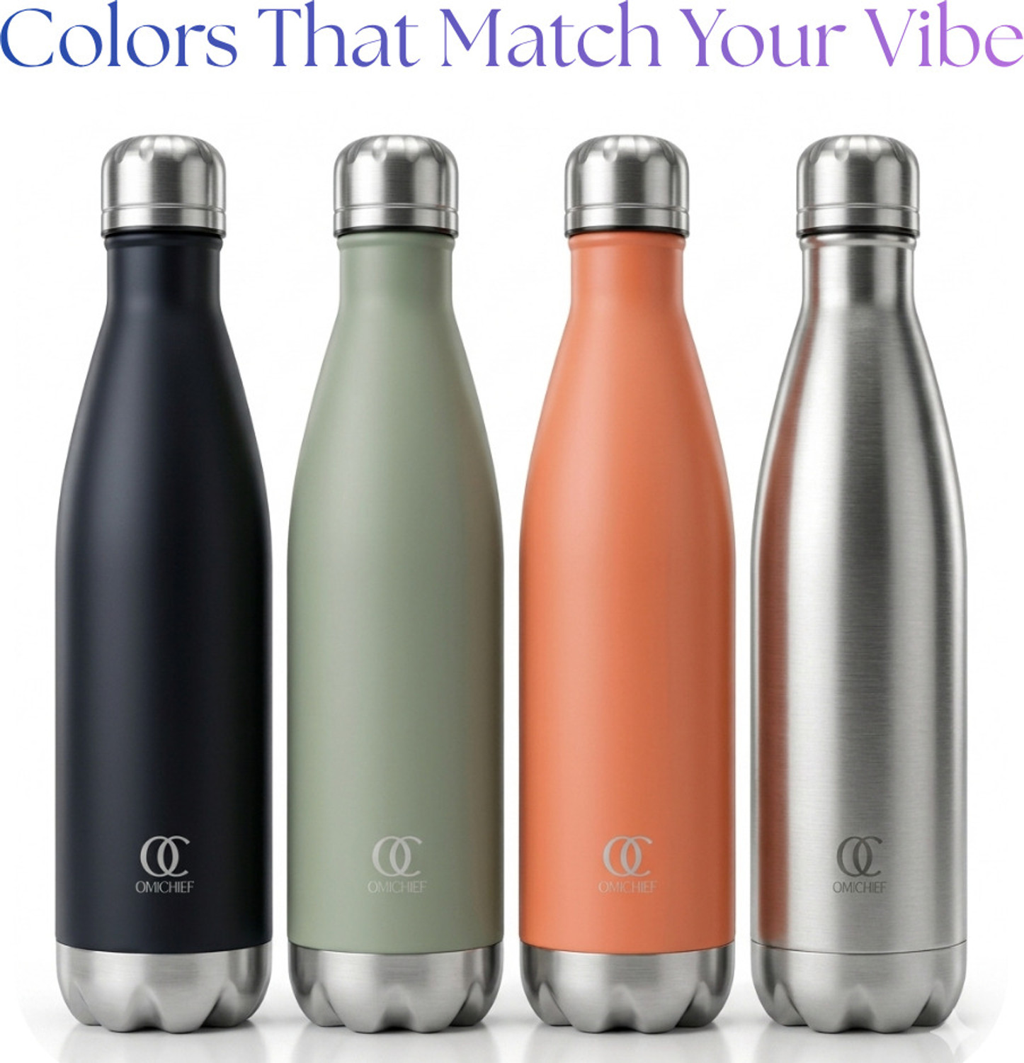 Image of Omichef Thermo Sleek | Vacuum Insulated Thermosteel Water Bottle | Hot & Cold 24 Hours 750 ml Steel Bottle