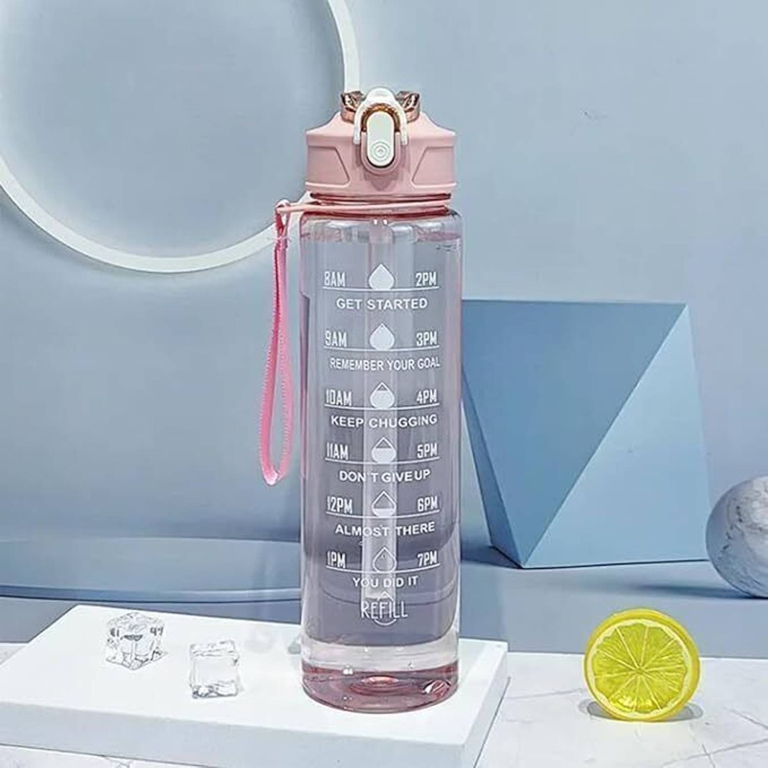 ThirstJoy 900ml Motivational Water Bottle with Time Marker - Image 3