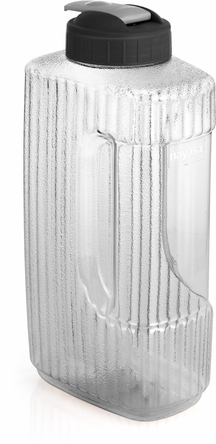 Image of NAYASA Plastic 2.2 Litre Bpa Free Jumbo Jug Water Bottle With Flip Lid (Grey) 2200 ml Plastic Bottle (Pack of 1, Grey)
