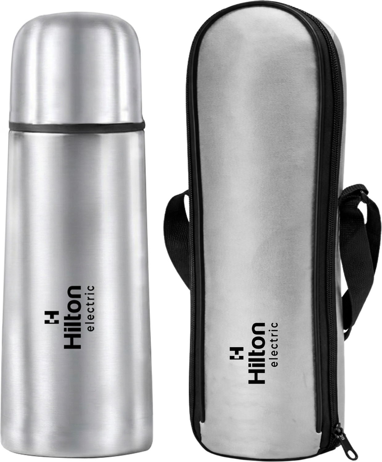 Image of HILTON Stainless Steel Vacuum Insulated Flask, 24hrs. Hot & Cold Thermos, BPA-Free 350 ml Stainless Steel Flask