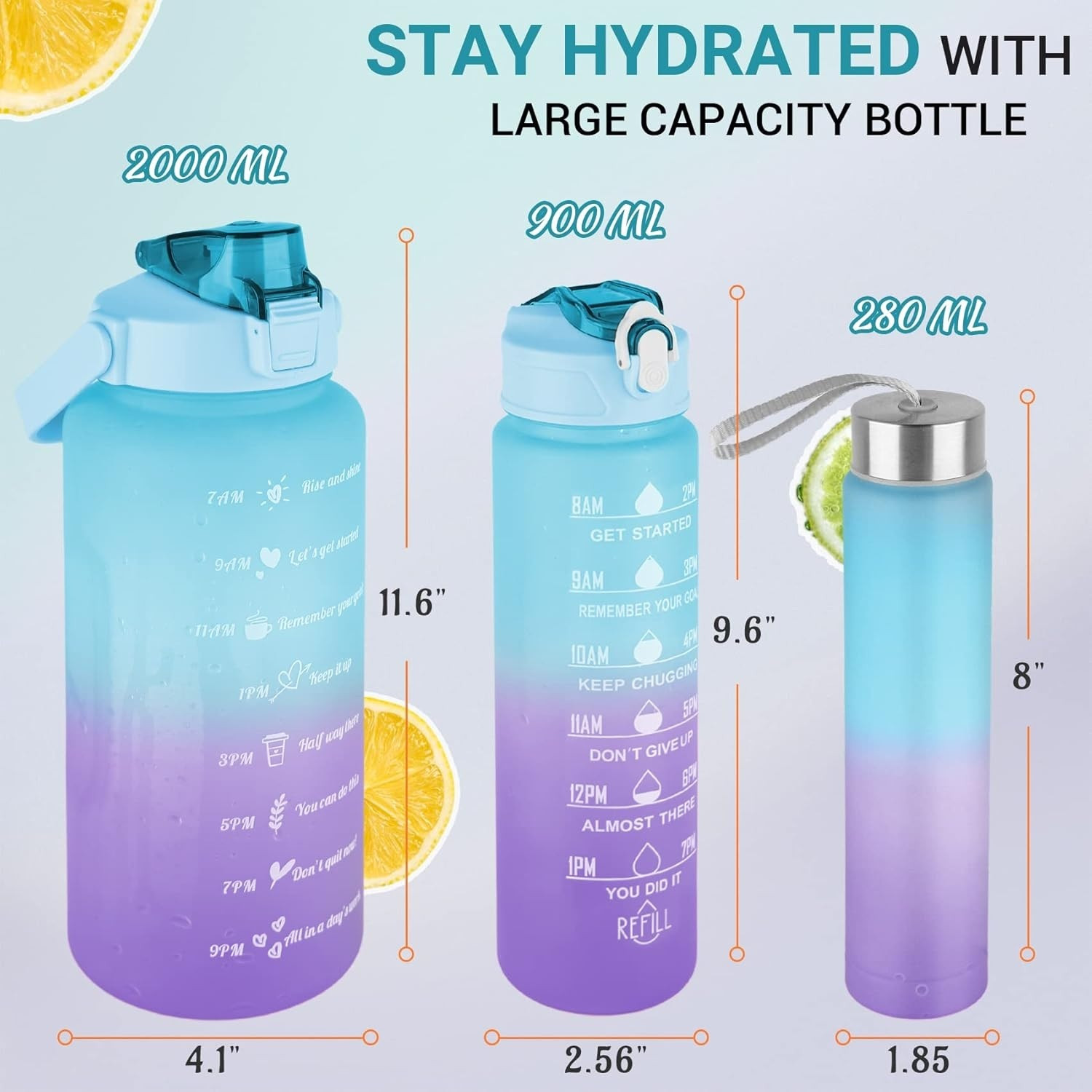 Image of HSR Leakproof Water Bottle For Gym, Office, Sports, hiking, cycling Water Bottle 2000 ml Plastic Bottle