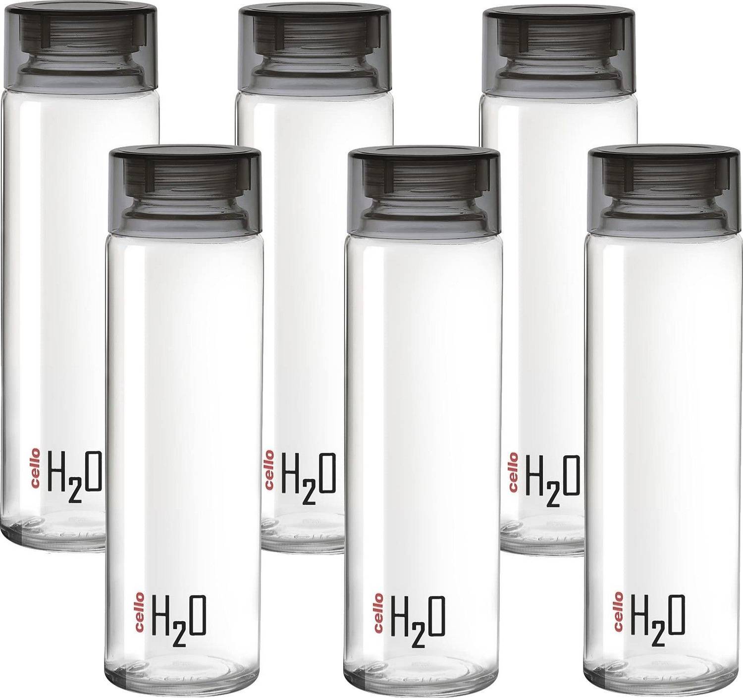 cello H2O 1000 Glass Fridge Water Bottle with Plastic Cap | Light weight | Leak proof 920 ml Glass Bottle
