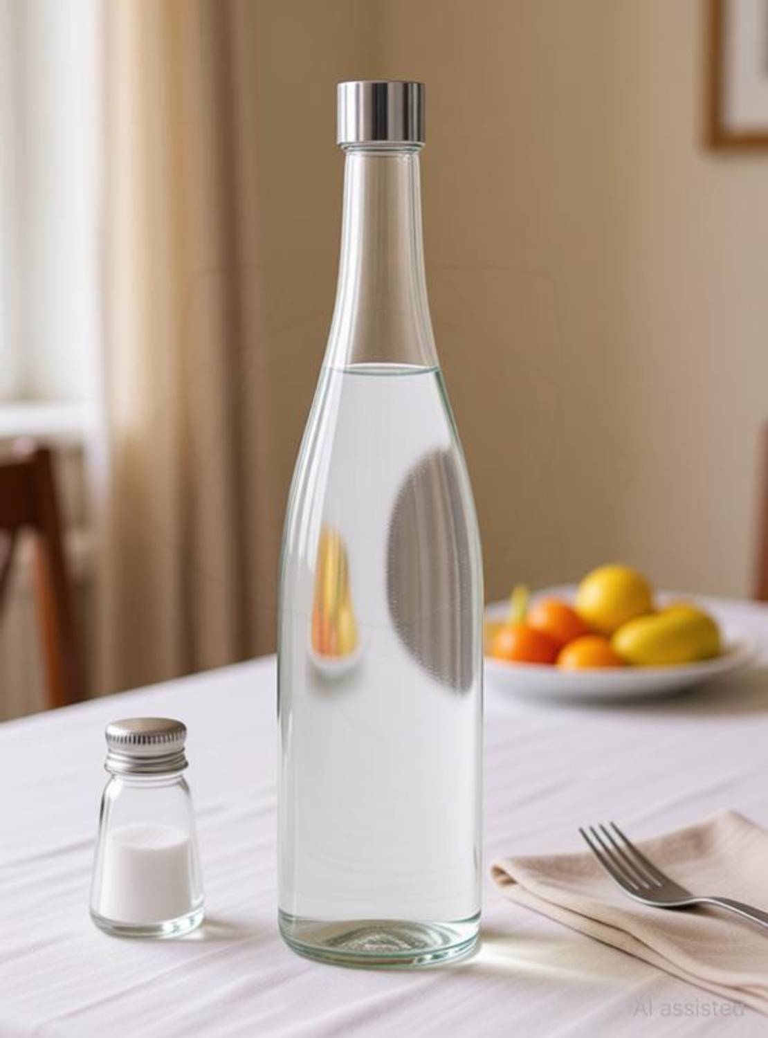 AARCGLASS Water Bottle 1 Liter Airtight Lid Clear Pack of (2) 1000 ml Glass Bottle