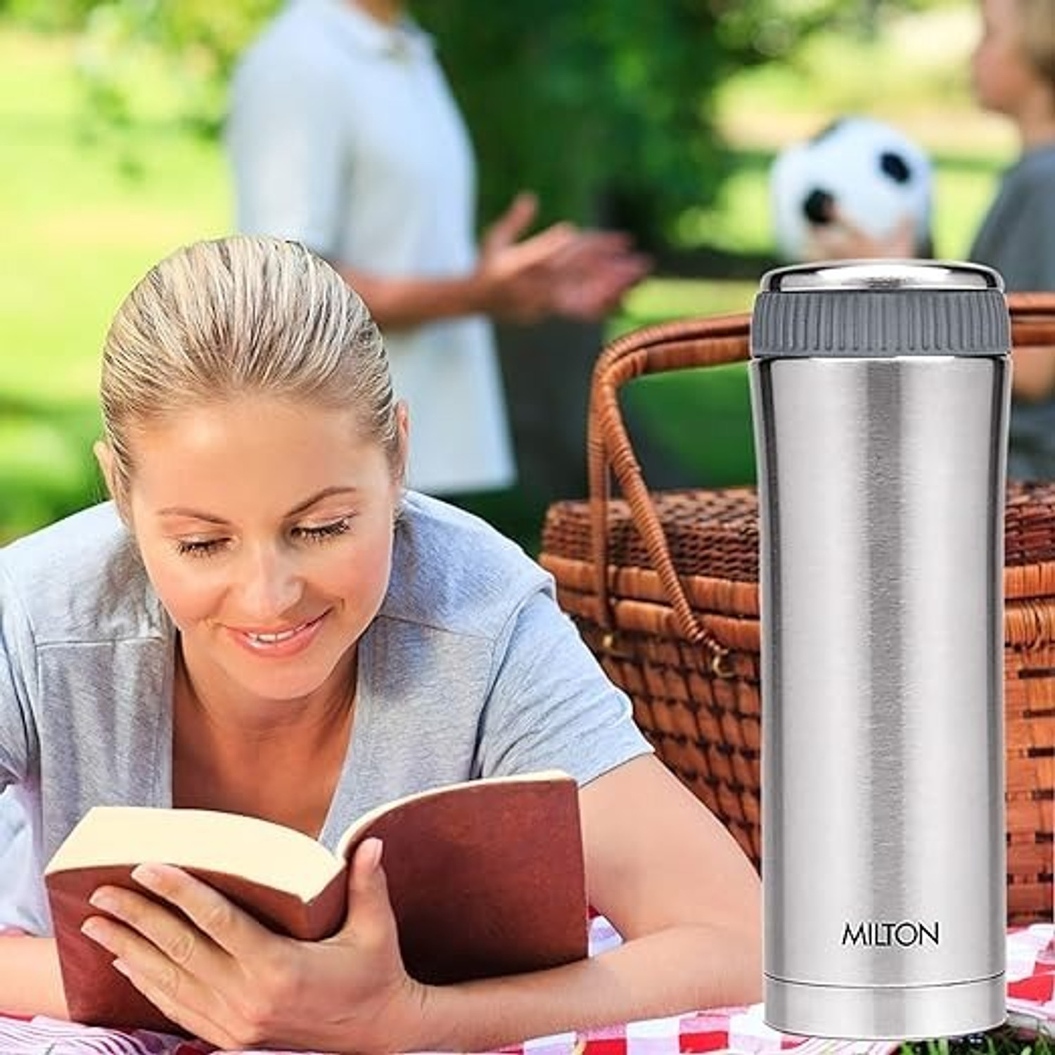 Image of MILTON Optima 500 Thermosteel Hot and Cold Flask, Vacuum Insulated 460 ml Steel Flask