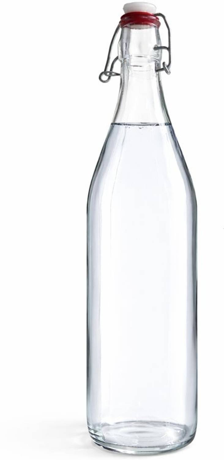 Clever Kitchen 1L Glass Bottle with Cork - Image 1