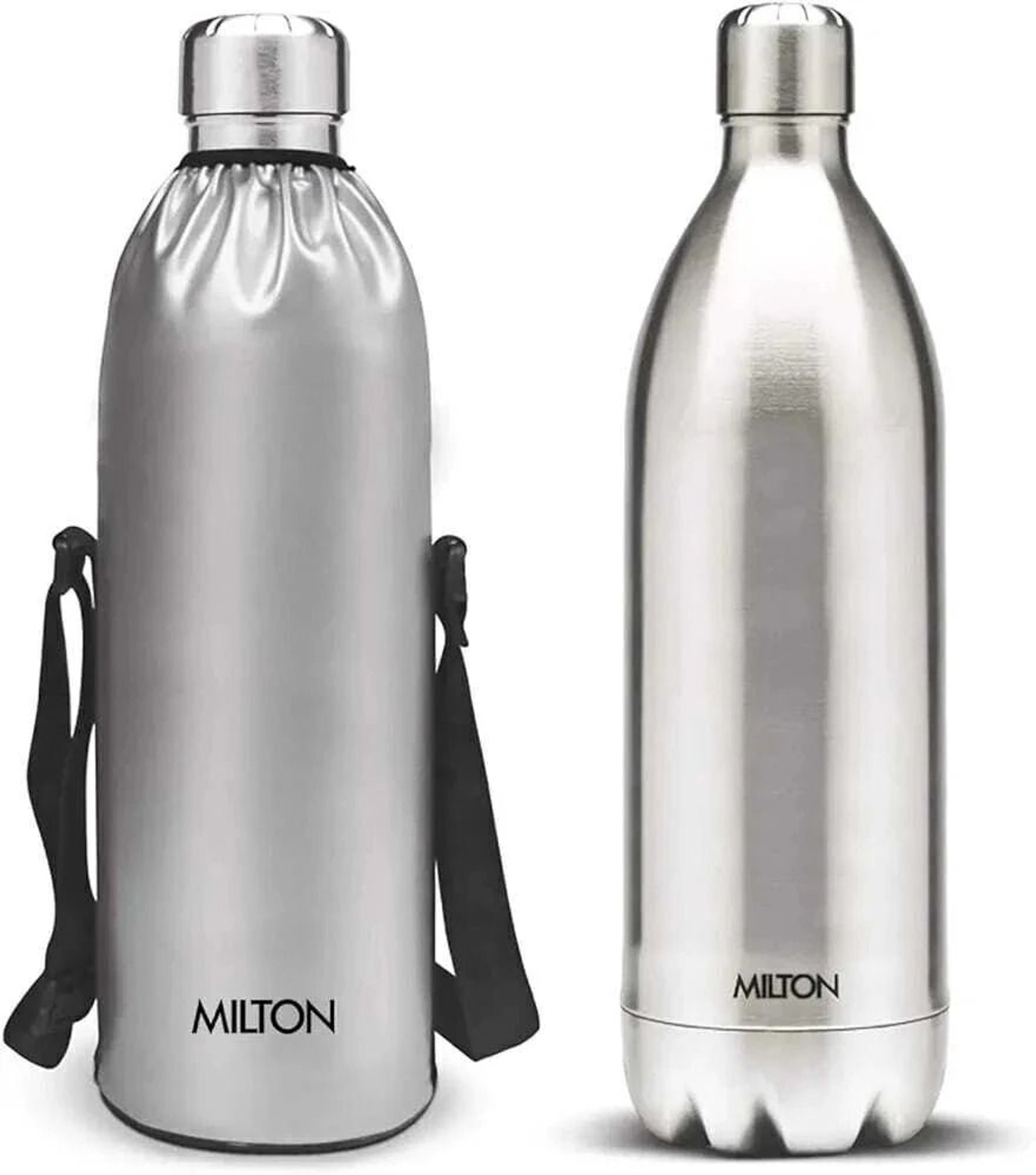 Image of MILTON Duo DLX 1500 Thermosteel Bottle, 1500 ml Water Bottle 1500 ml Steel Bottle (Pack of 1, Silver)