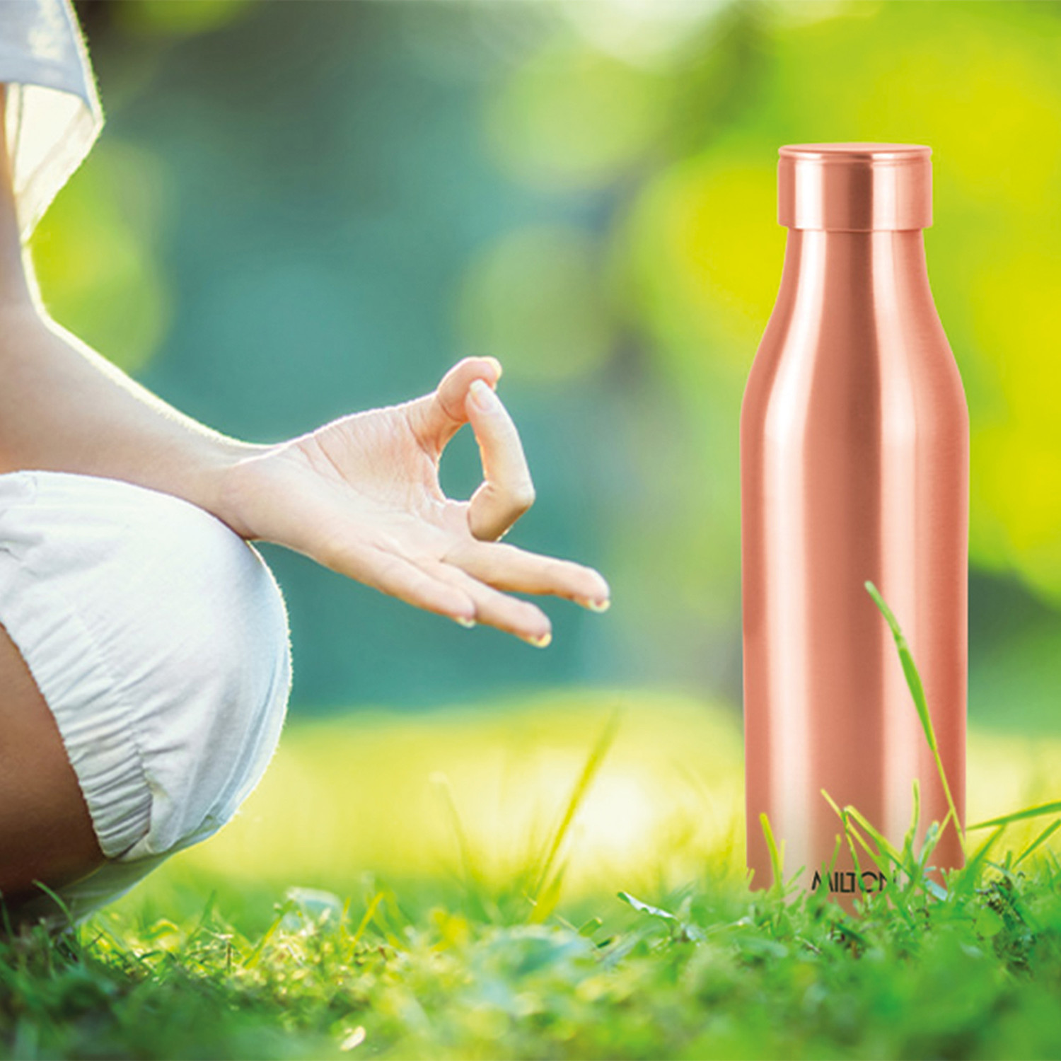 Image of MILTON Copper Charge Gift Set, Pure Copper Water Bottle 850 ml,2 Tumbler 280 ml each 1410 ml Copper Bottle