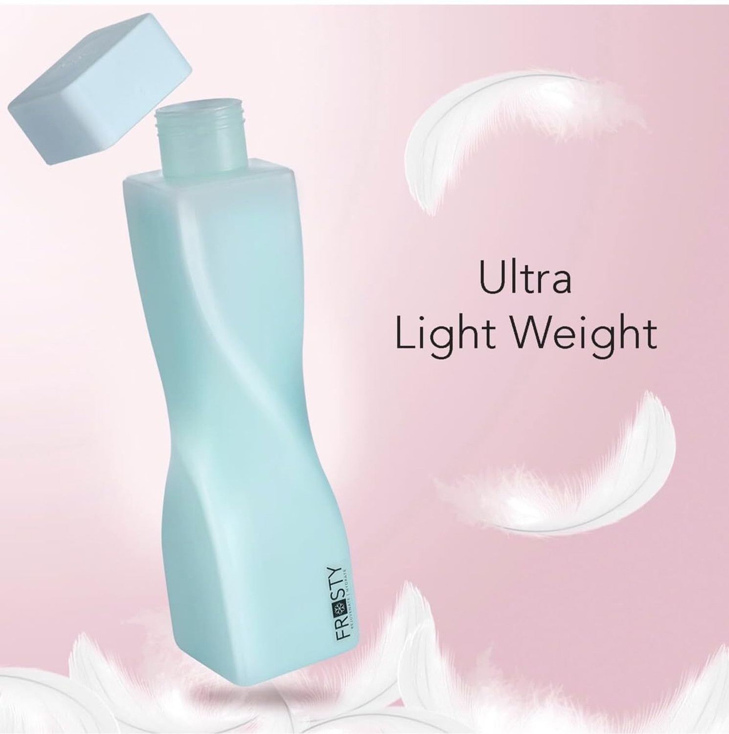 Image of ZROY ENTERPRISE Frosty Twist Plastic Food Grade Fridge Square Water Bottle Gift Se 998 ml Plastic Bottle