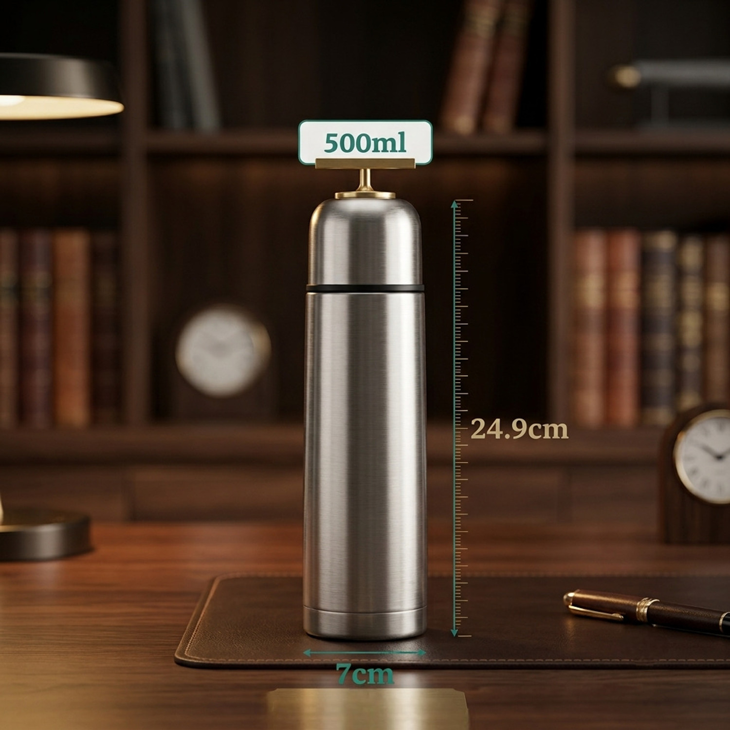 Image of Civet cat Premium Multipurpose Stainless Steel Bottle 500 ml Stainless Steel Bottle (Pack of 1, Steel /Chrome)