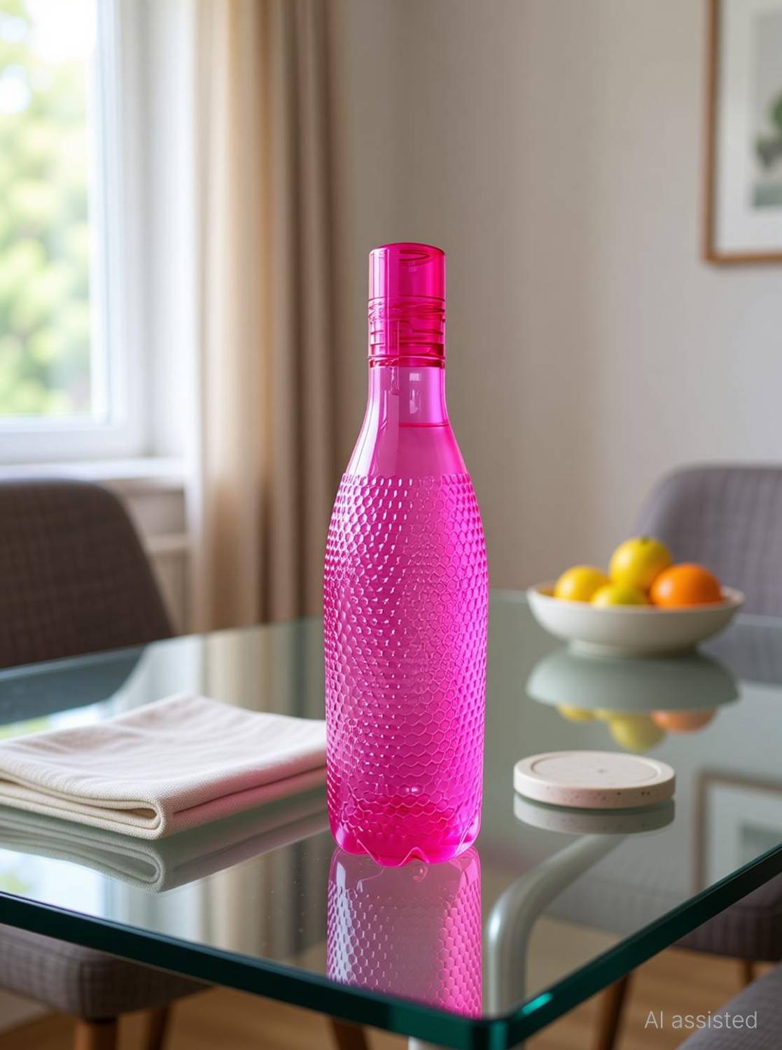 3D METRO SUPER STORE Crystal Clear Water Bottle for Fridge, Home, Office Gym School Boy, Unbreakable 1000 ml PET Bottle